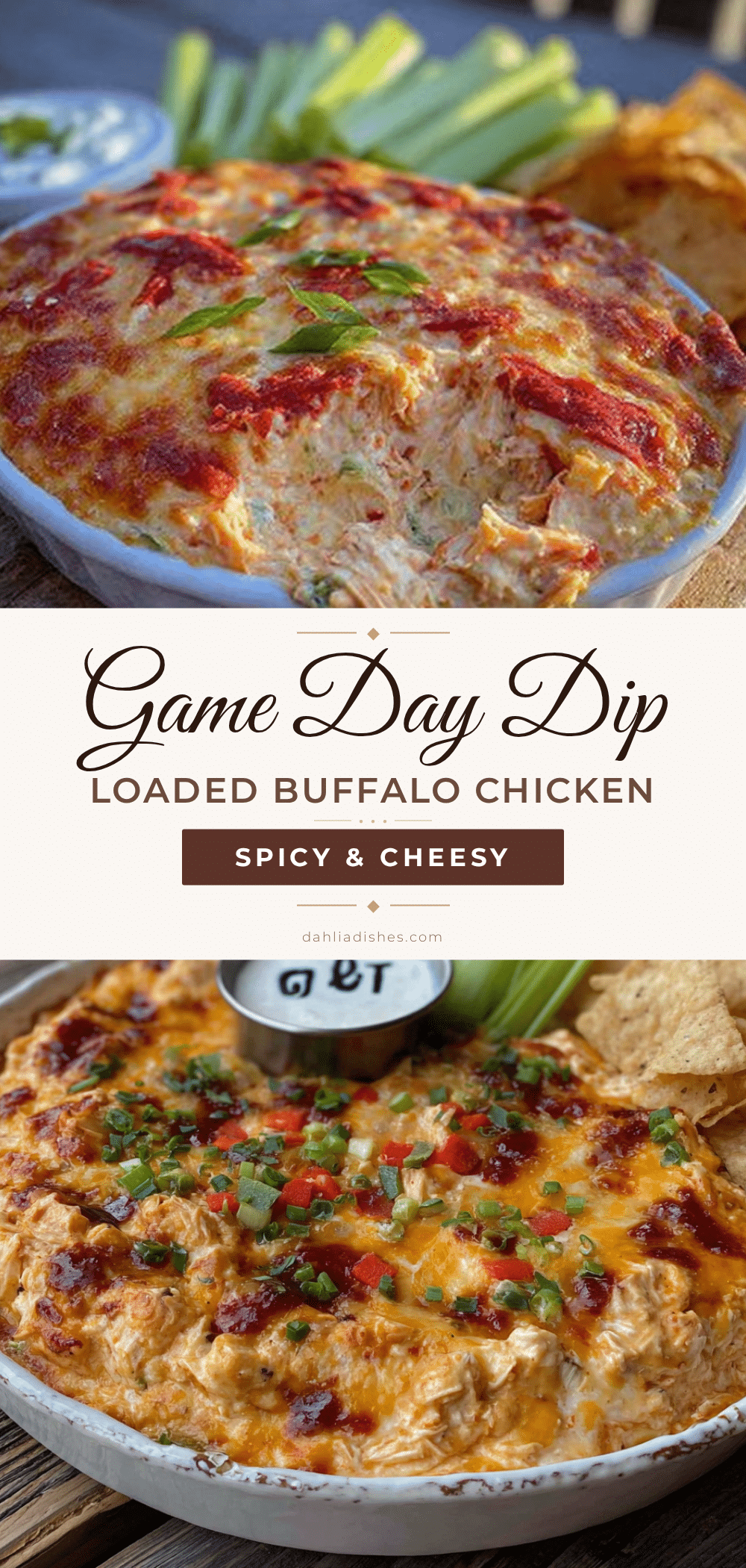 loaded buffalo chicken dip recipe