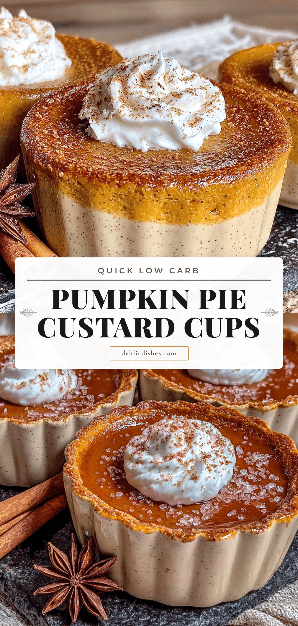 low carb pumpkin pie custard cups recipe