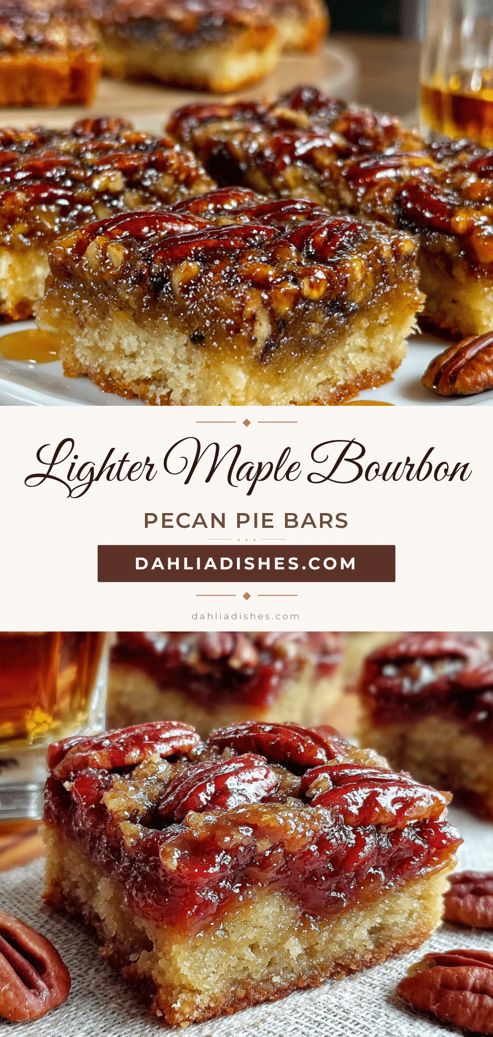 maple bourbon pecan pie bars recipe