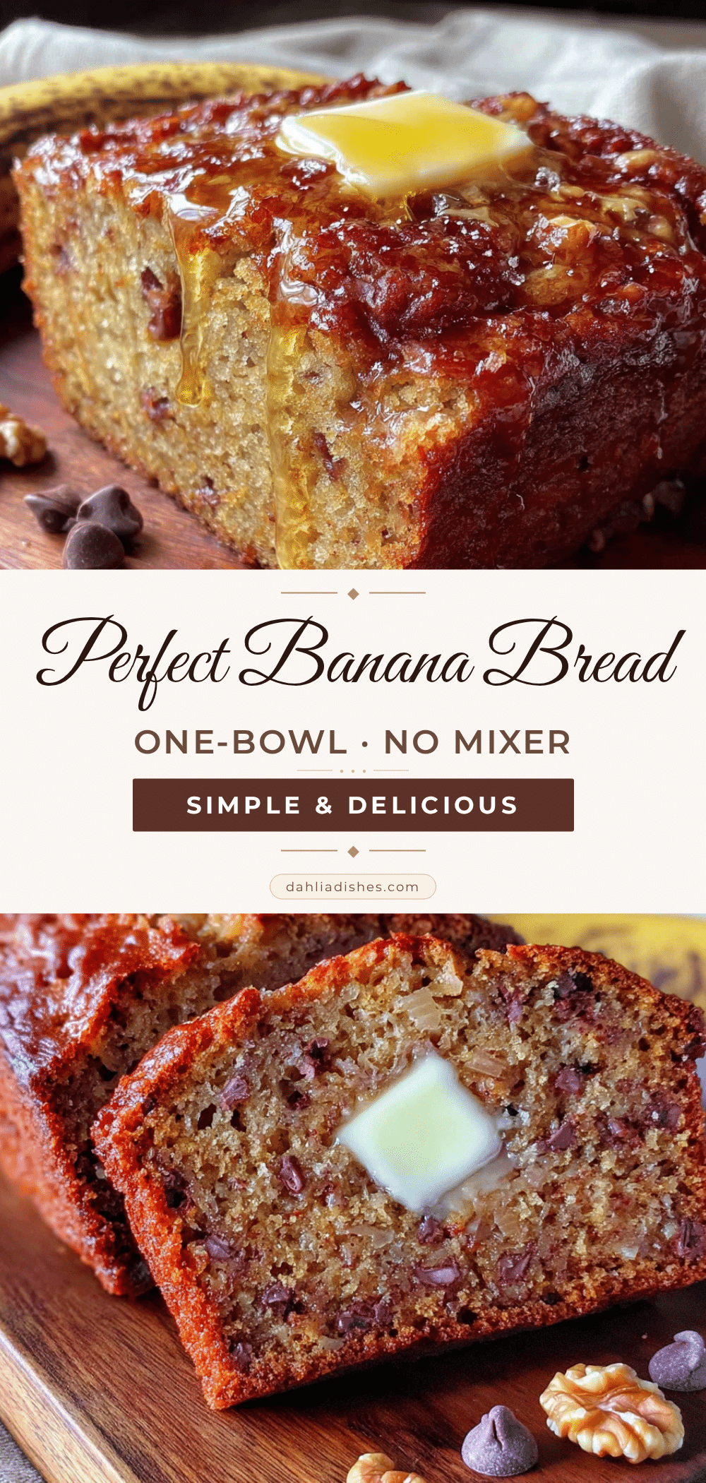 one-bowl banana bread recipe