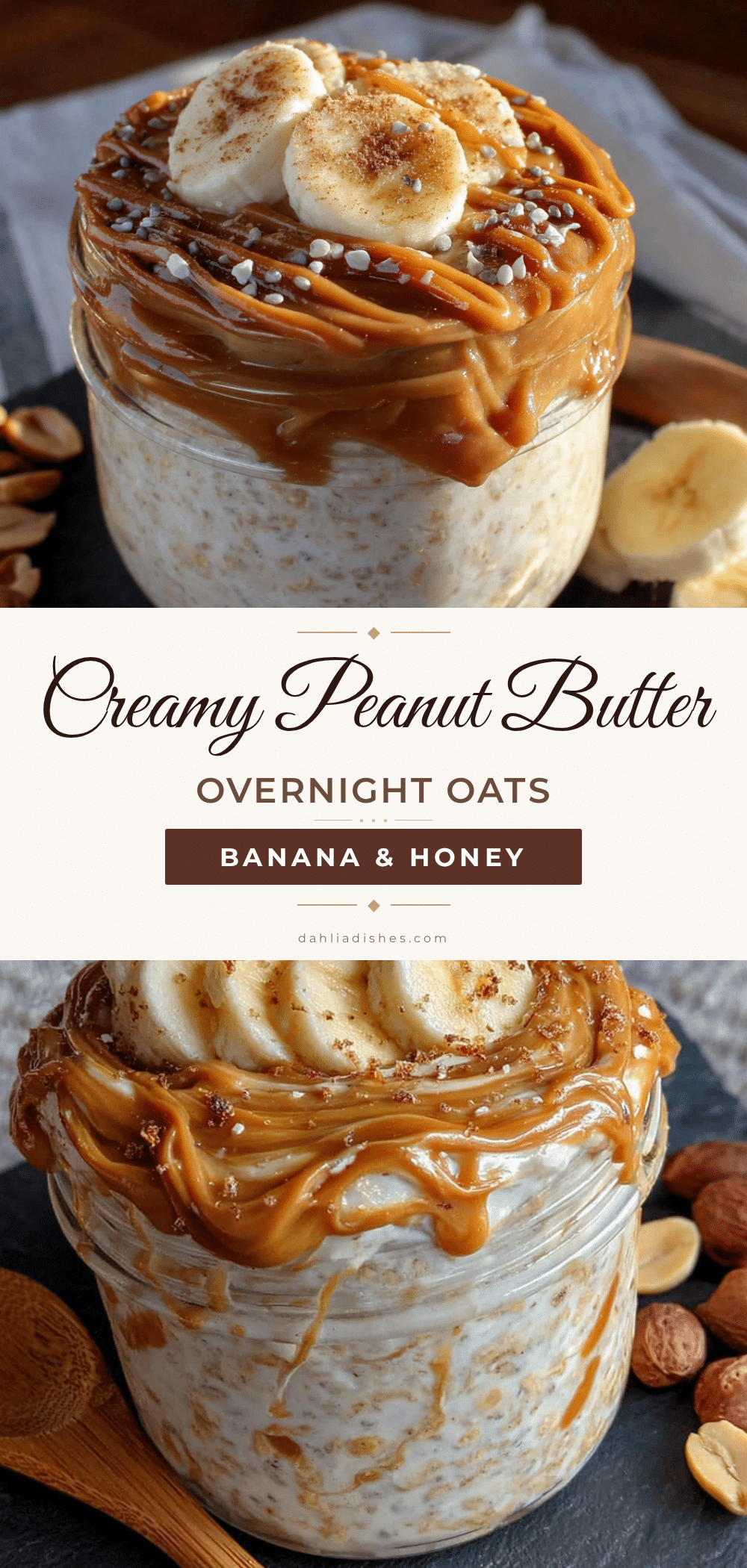 peanut butter banana overnight oats recipe