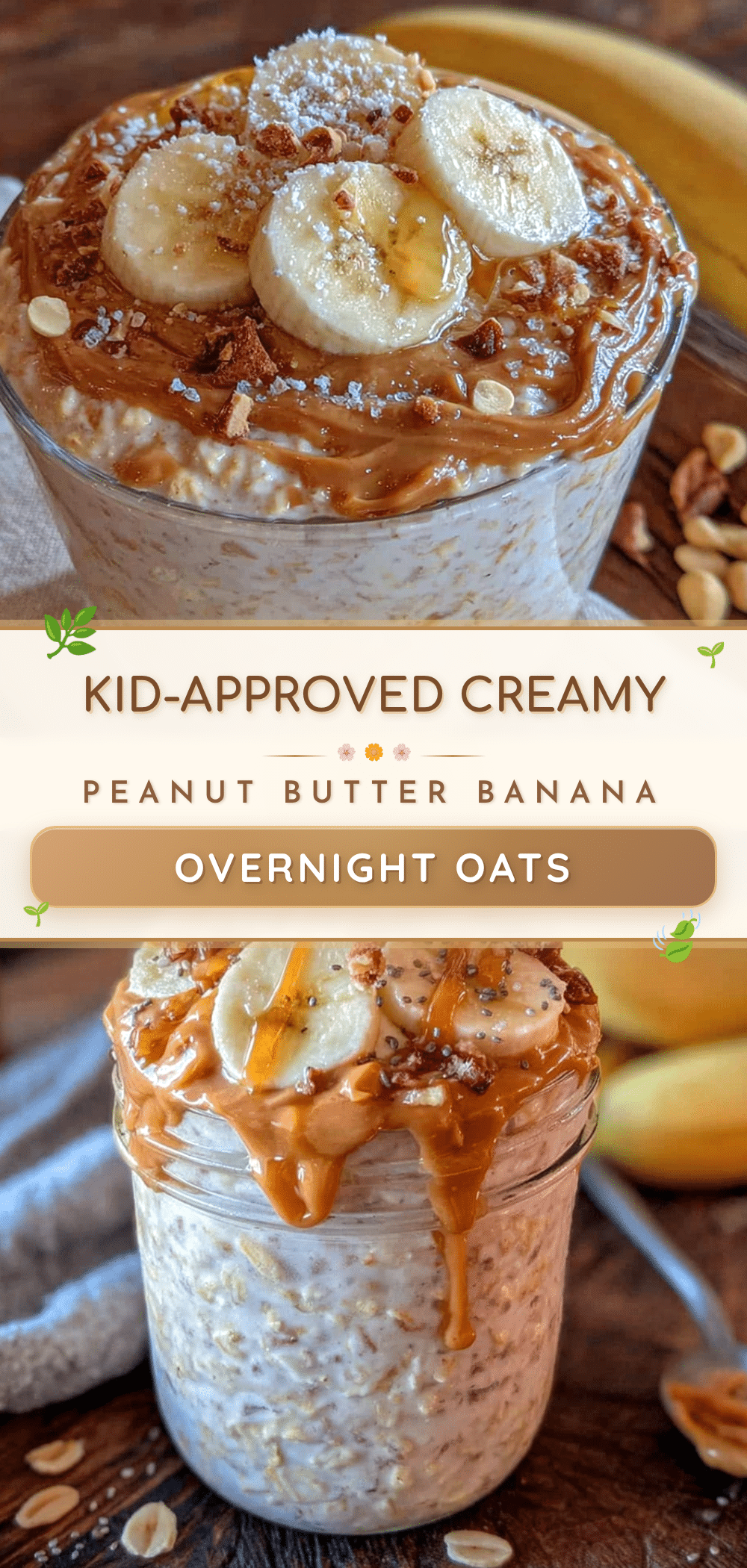 peanut butter banana overnight oats recipe