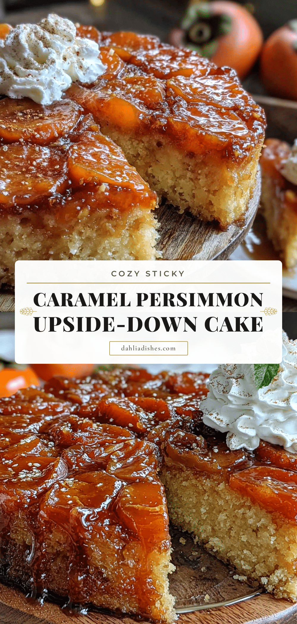 persimmon upside-down cake recipe