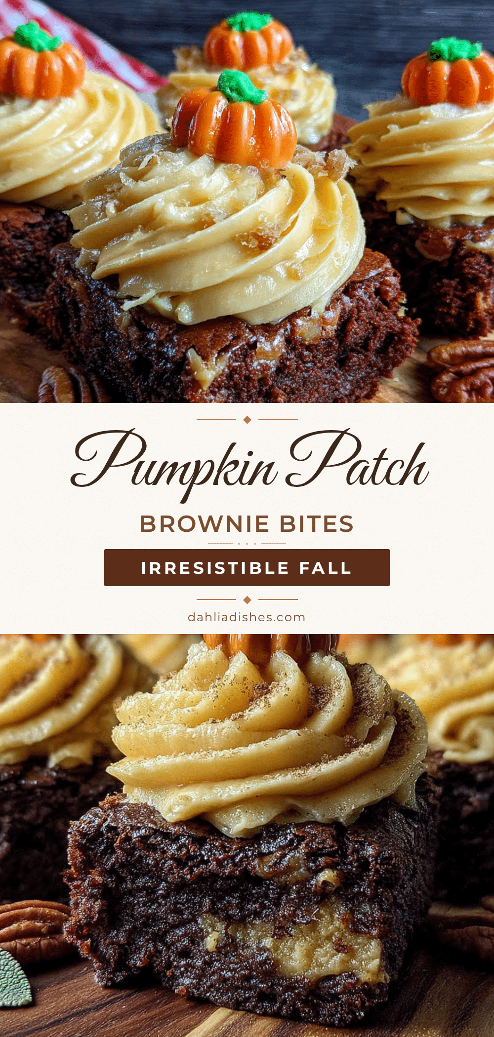 pumpkin patch brownie bites recipe