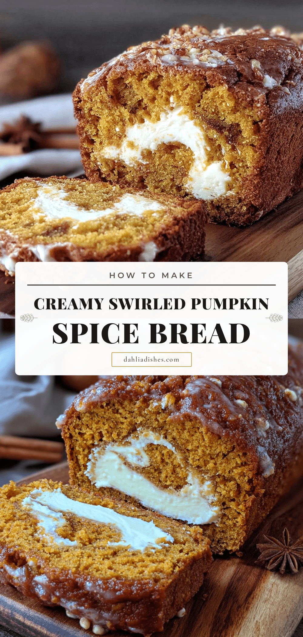 pumpkin spice bread with cream cheese swirl recipe