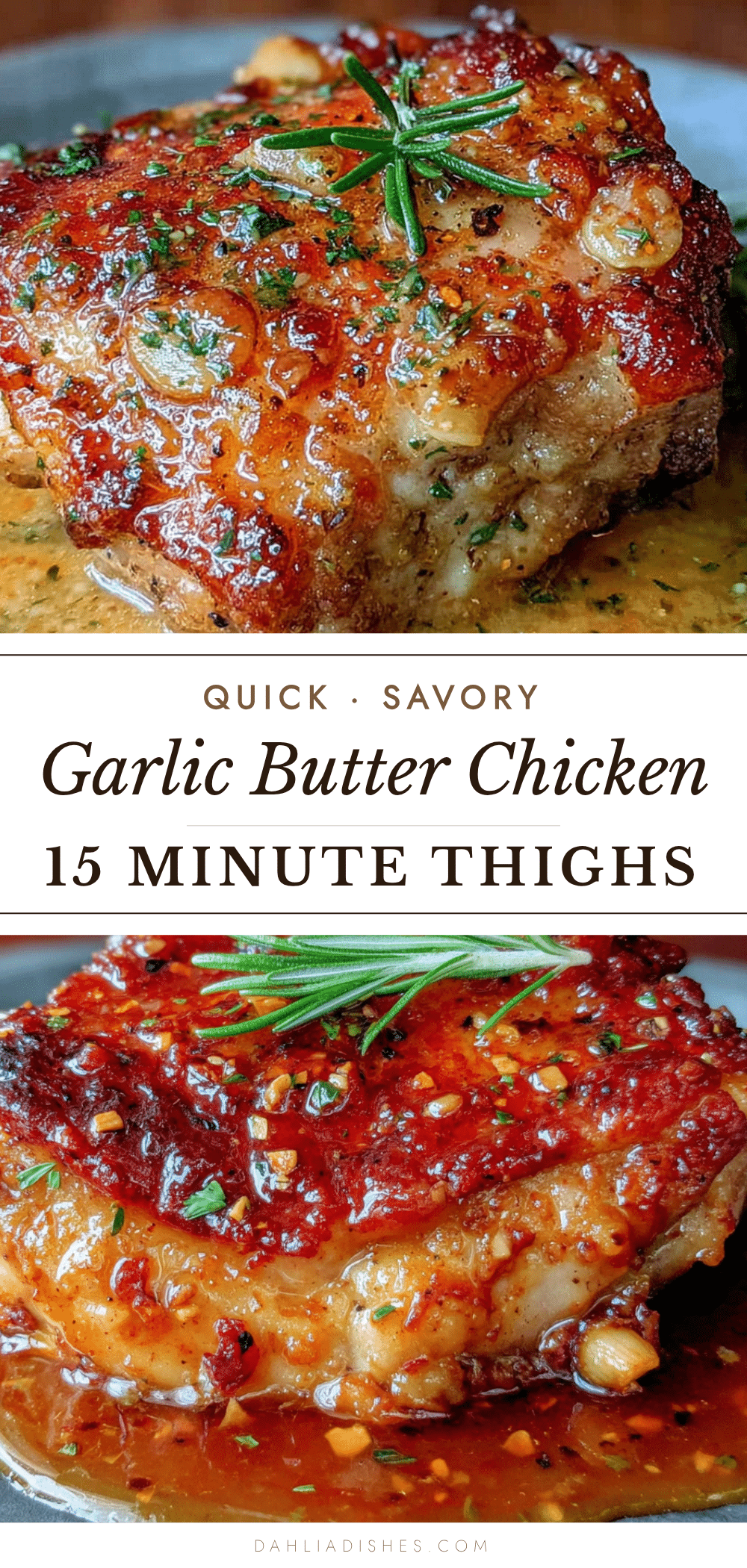 quick garlic butter chicken thighs recipe