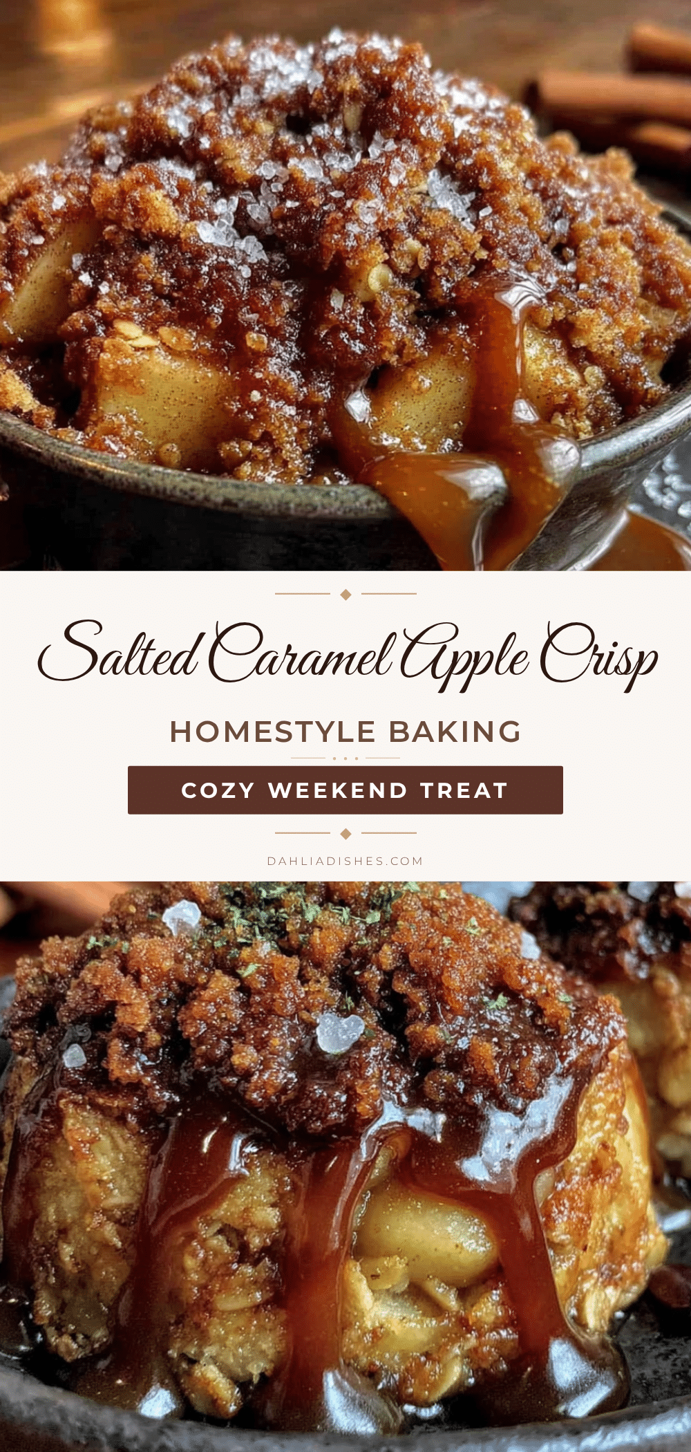 Salted Caramel Apple Crisp recipe