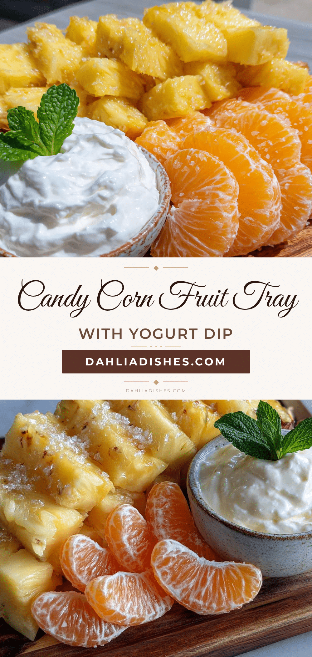 candy corn fruit tray recipe