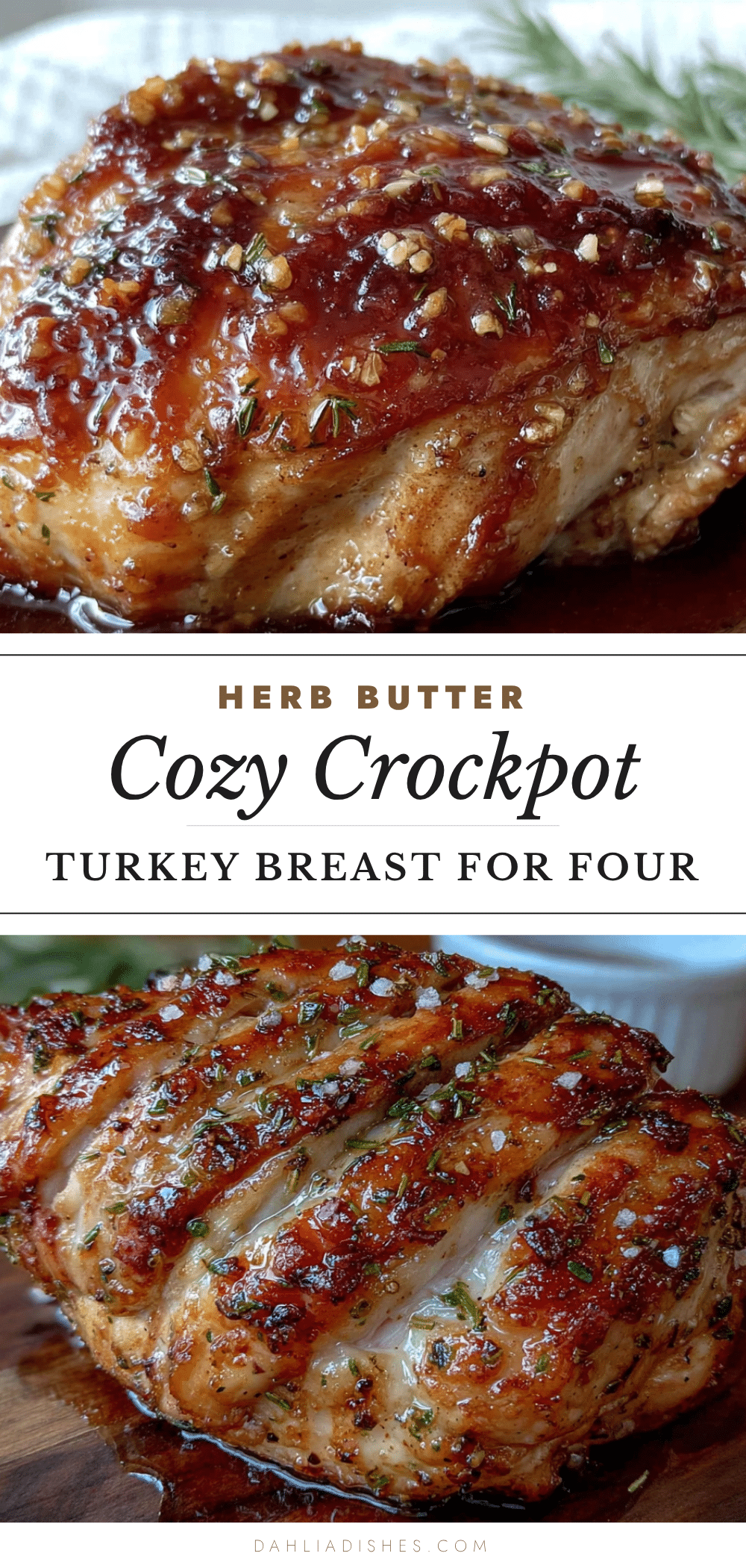 cozy crockpot herb butter turkey breast for four recipe