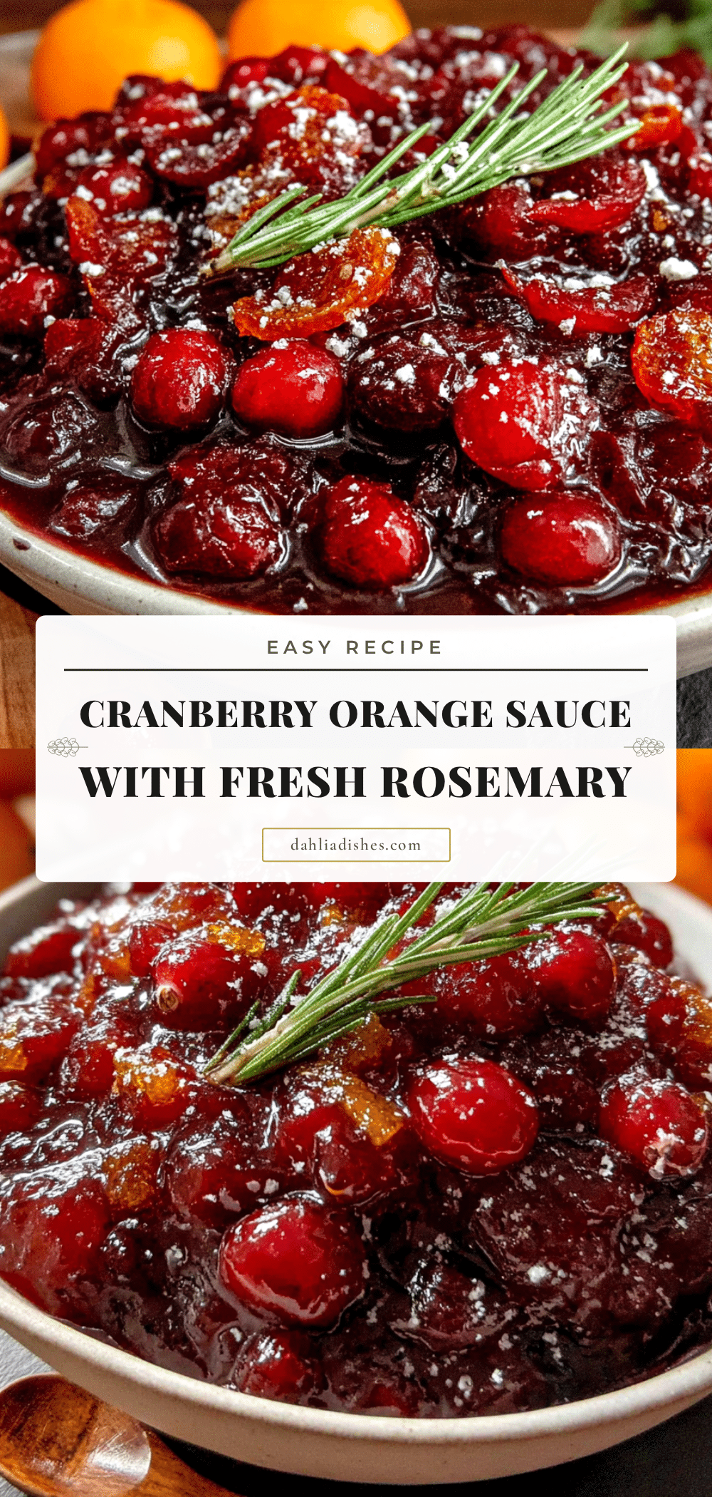 cranberry orange sauce with rosemary recipe
