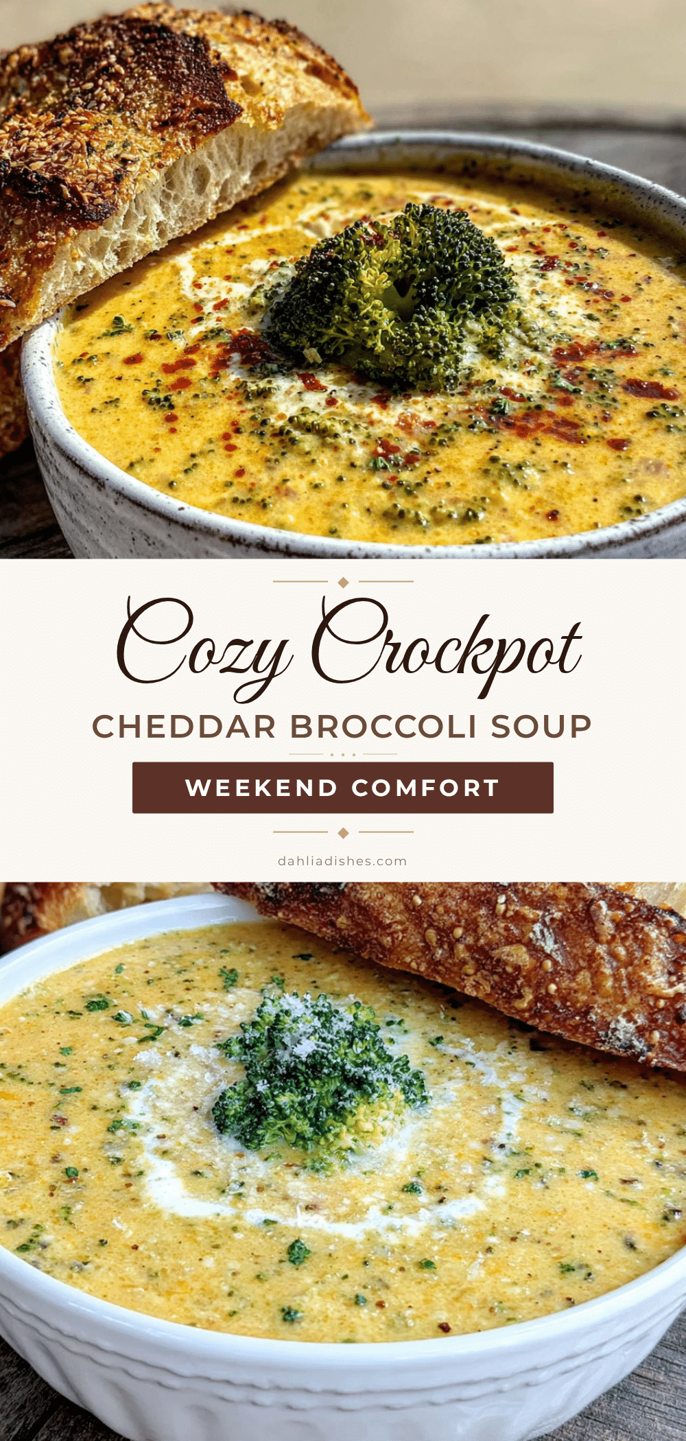 creamy crockpot cheddar broccoli soup recipe