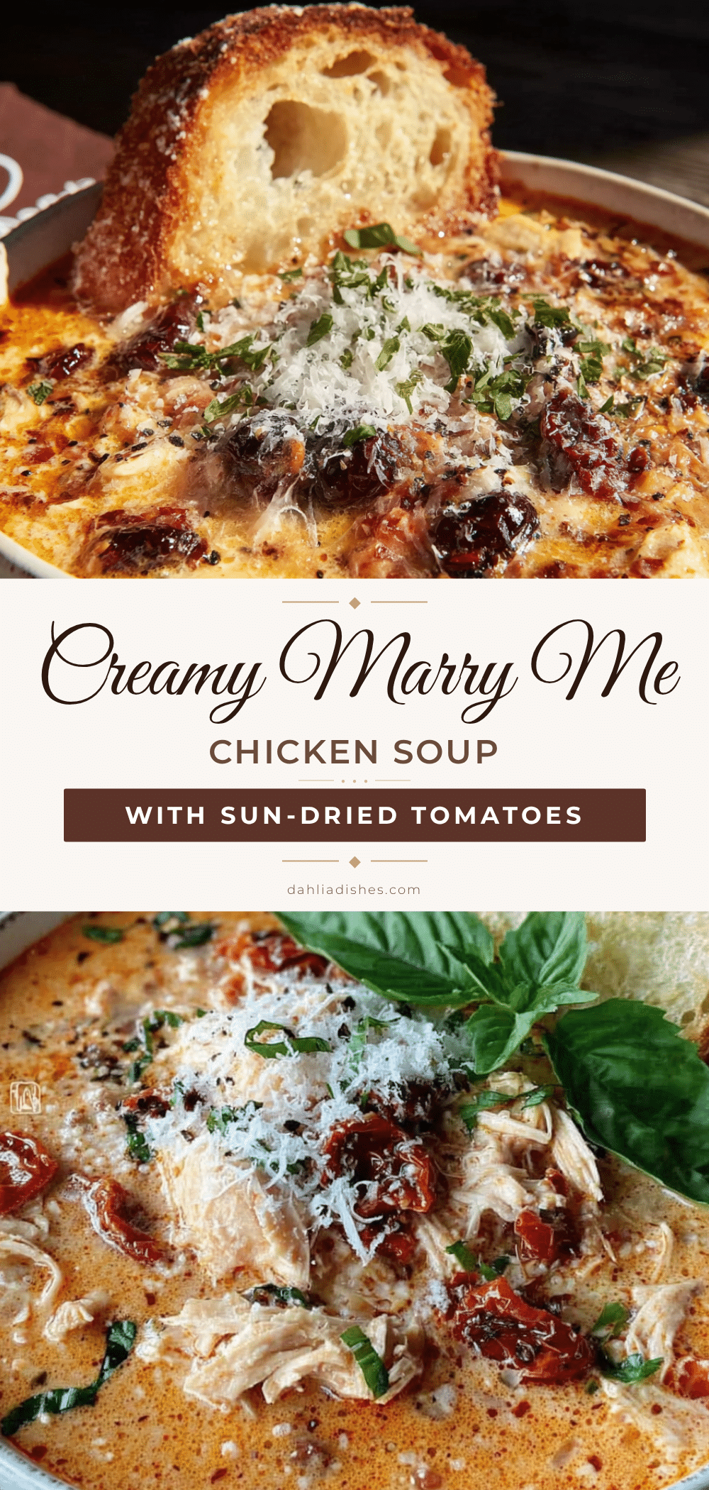 Creamy Marry Me Chicken Soup with Sun-Dried Tomatoes recipe