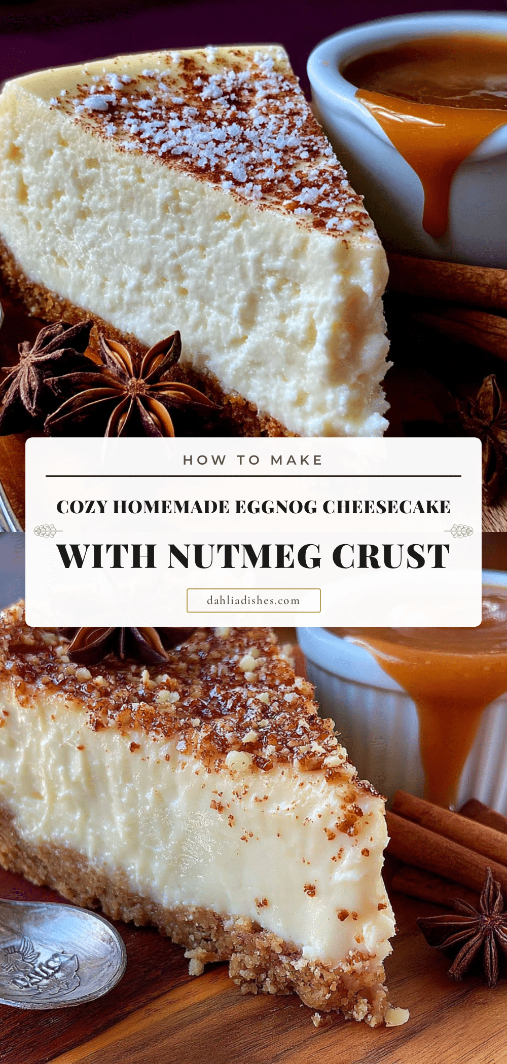 eggnog cheesecake with nutmeg crust recipe
