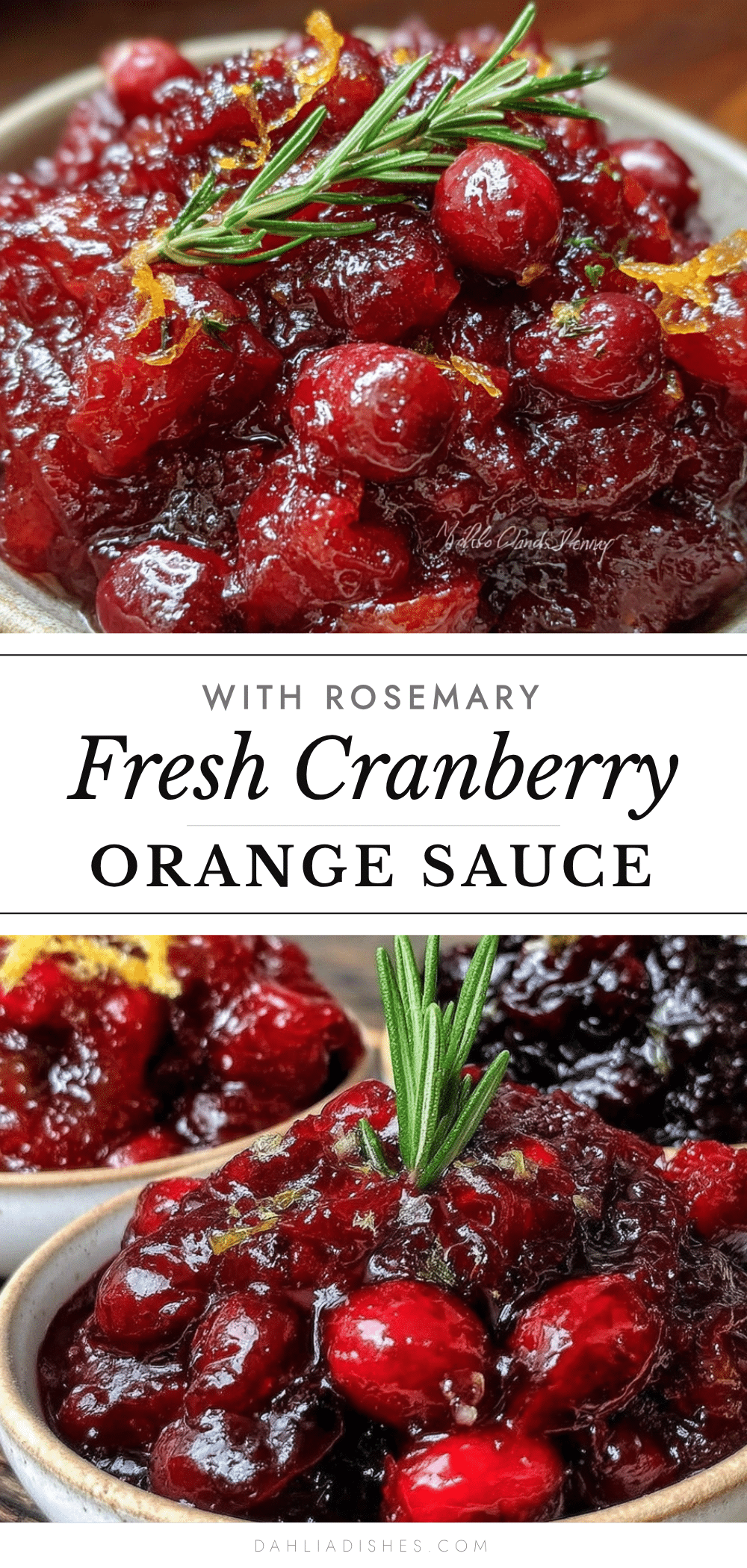 fresh cranberry orange sauce with rosemary recipe