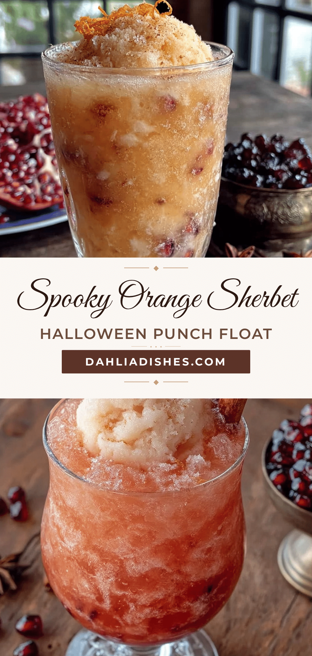 Halloween orange sherbet punch recipe