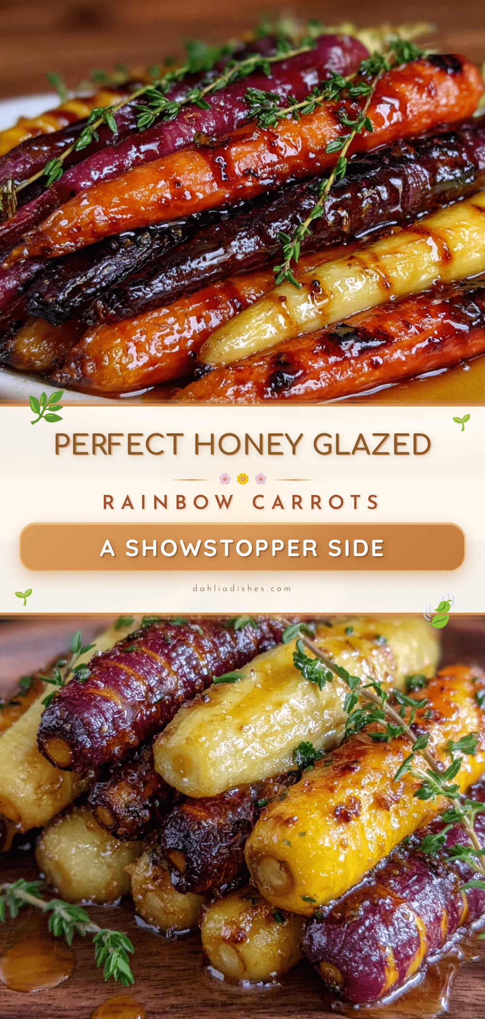 honey glazed rainbow carrots recipe