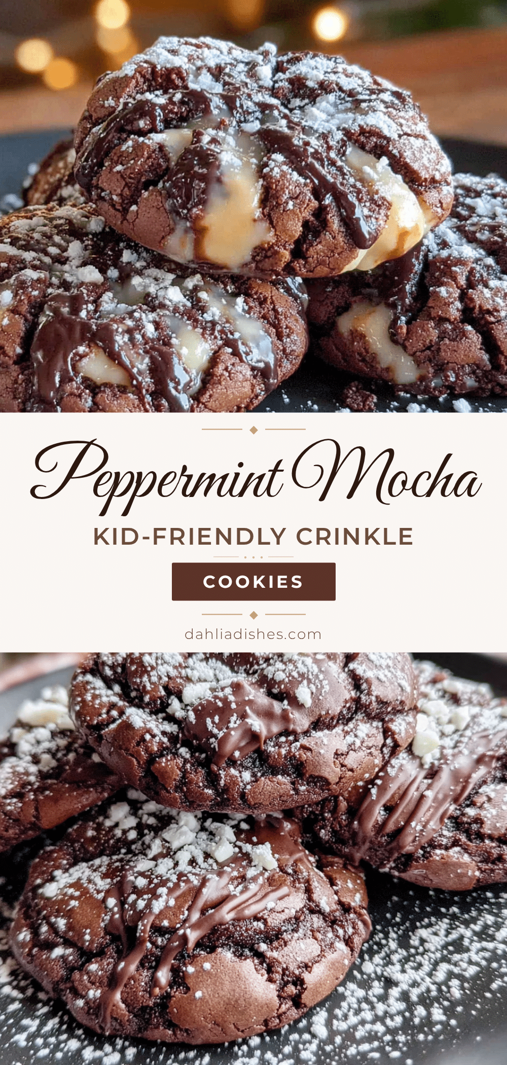 peppermint mocha crinkle cookies recipe