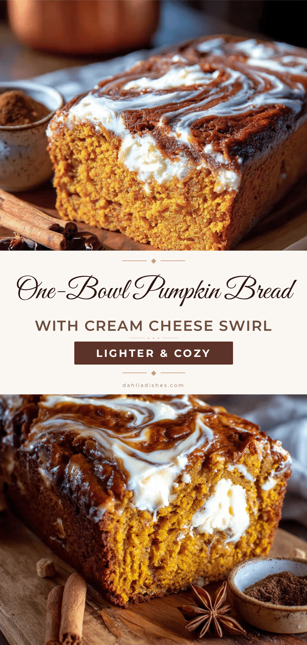 pumpkin bread with cream cheese swirl recipe