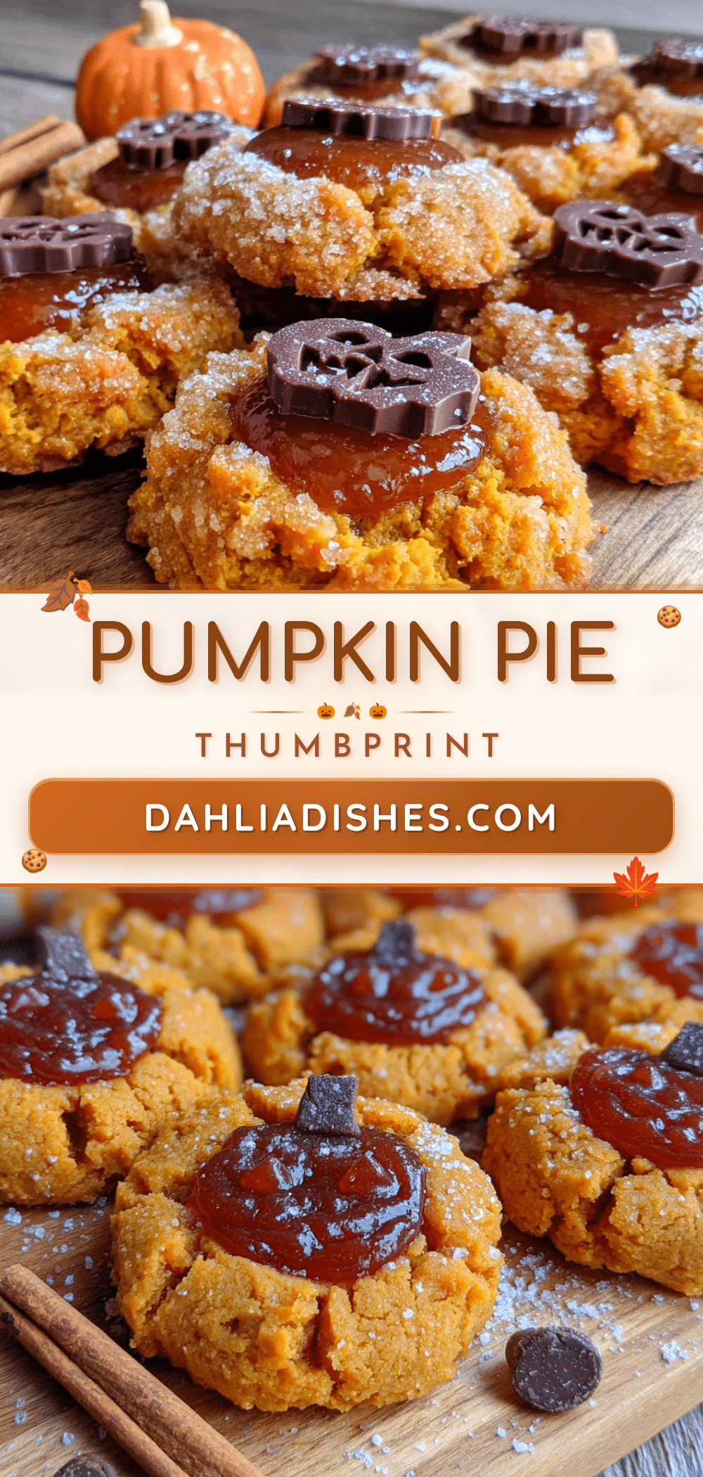 Pumpkin Pie Thumbprint Cookies recipe