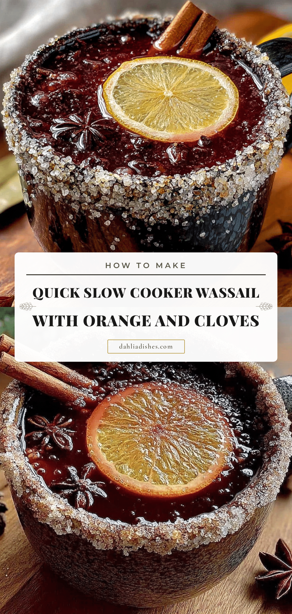 slow cooker wassail with orange cloves recipe