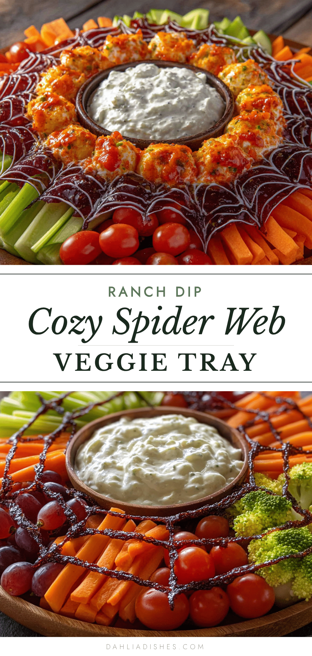spider web veggie tray recipe
