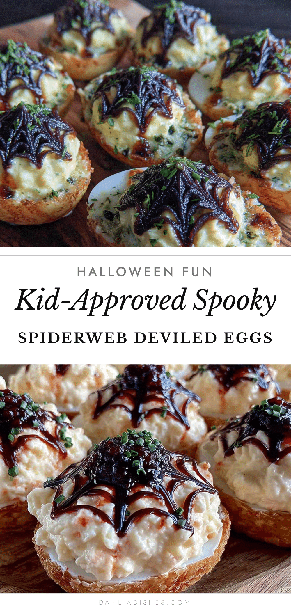 spiderweb deviled eggs recipe