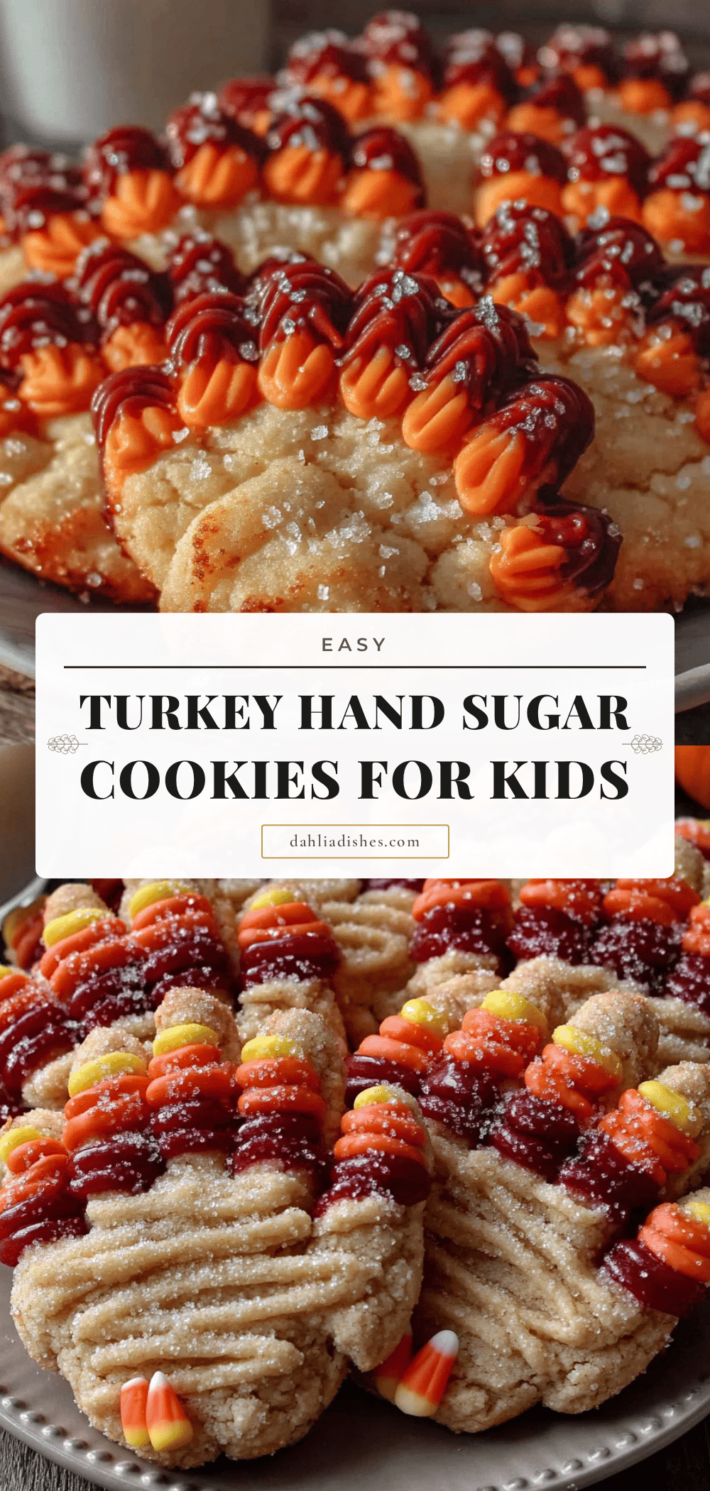 turkey hand sugar cookies recipe