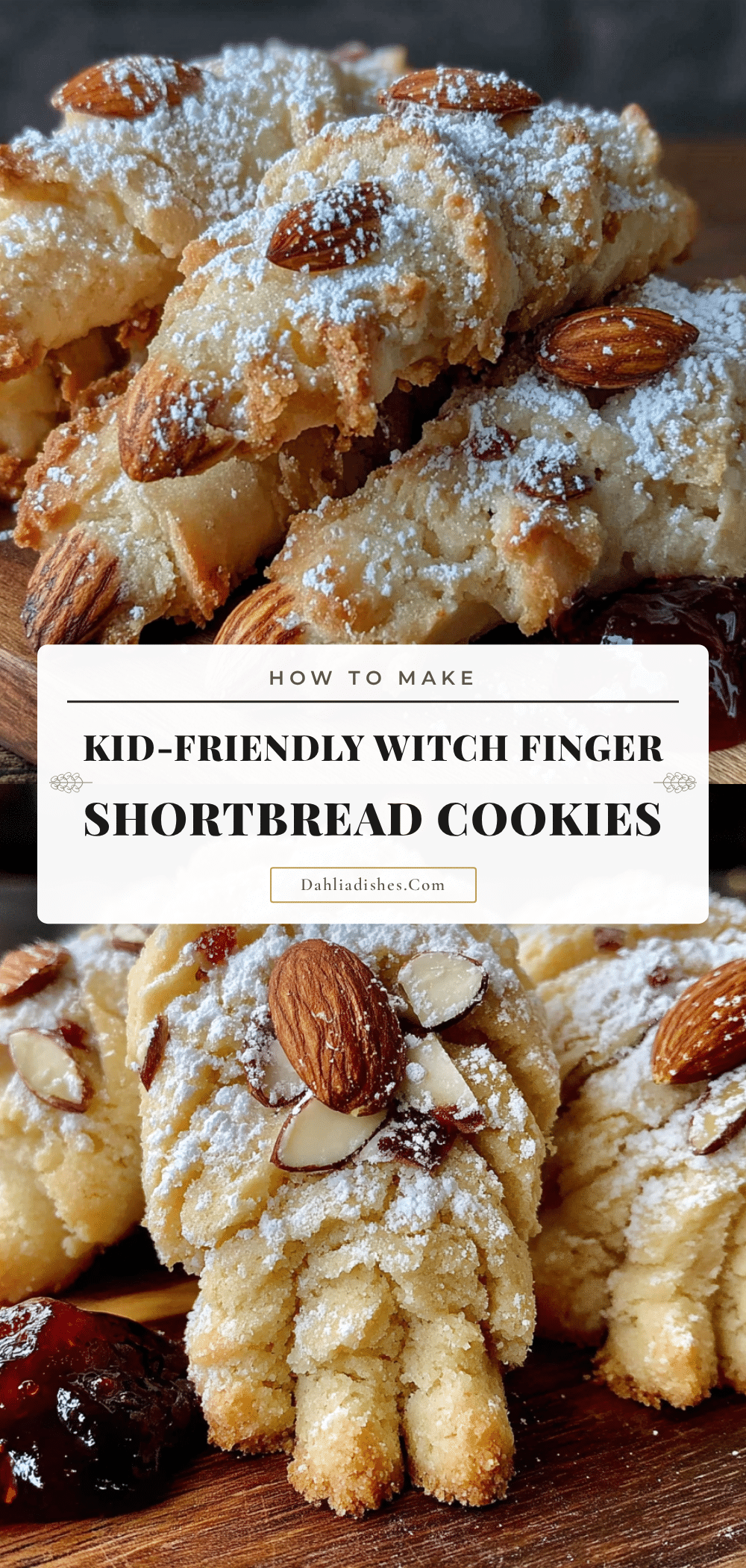 witch finger shortbread cookies recipe